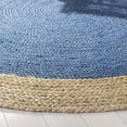 thumbnail image 5 of Indian Handmade Braided Inner Navy Blue Natural Jute Area Rug, Home Décor Rug, Floor Decor Carpet Size - 4' Round (120 cm x 120 cm), 5 of 5
