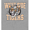 thumbnail image 2 of Vintage Sport West Side Tigers Adult Heather Gray Long Sleeve Hoodie-XXL, 2 of 3