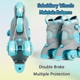 thumbnail image 4 of EONROACOO 2-in-1 Toddler Kids Roller Skates for Girls Boys, Adjustable Sizes, Light up(M, Blue), 4 of 10
