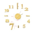thumbnail image 4 of DIY Wall Clock Frameless Mirror Wall Clock Large Mute Wall Stickers for Living Room Home Decorations, 4 of 7