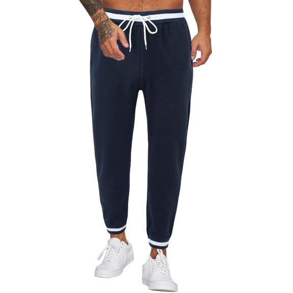 Vedolay Big and Tall Pants for Men Trousers Loose Casual Sports Pants with Pockets Blue,M