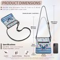 thumbnail image 7 of HELLHERO Multiple Zipper Pockets Shoulder Bag for Shopping and Work, PU Leather Waterproof Women's Shoulder Crossbody Purse, Butterfly Stripe Pattern, 7 of 7