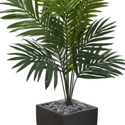 Nearly Natural 4.5 Kentia Palm Artificial Tree in Black Wash Planter