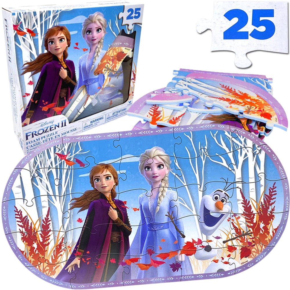 GIRLS DISNEY PRINCESSES COLOURING JIGSAW Frozen Puzzle Kid Party Bag Filler Gift 