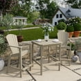 thumbnail image 2 of Wildridge Classic 3-Piece 40" High Bar Set, Weathered Wood - Outdoor Weather Resistant Recycled Plastic Furniture for Patio, 2 of 6