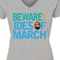 thumbnail image 4 of Inktastic Julius Caesar Ides of March Women's V-Neck T-Shirt, 4 of 5