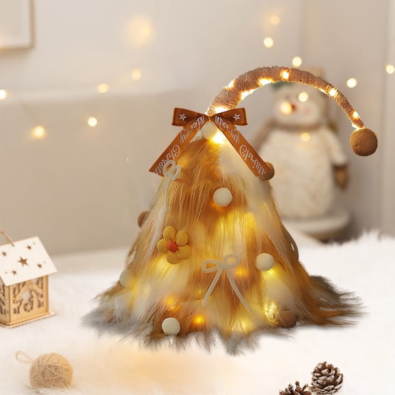 Fwttom Fluffy Small Christmas Tree, Artificial Christmas Tree Pines Table Top Christmas Tree, Mini Christmas Tree for Tabletop Home Party Decorations & Holiday Gifts