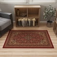 thumbnail image 6 of Ottomanson Medallion Area Rug 3'3" x 4'7" - Non Slip Low Pile Carpet, Red, 6 of 11