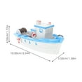 thumbnail image 2 of WRITWAA 1Pcs Resin Mini Fishing Boat Decor Mediterranean Style Multi Color 3.93X1.77X1.38In Nautical Table Decor, 2 of 8
