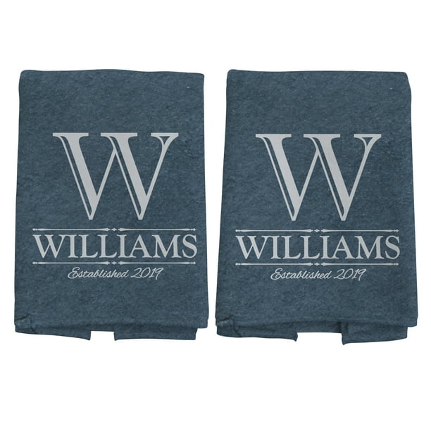 Personalized Decorative Monogram Name Kitchen Towel Blue Set Of 2 Walmart Com Walmart Com