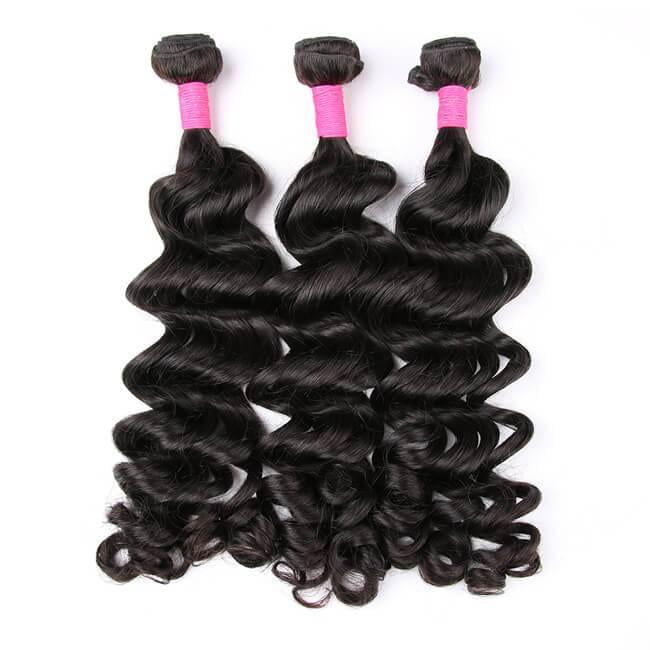LUVME 3pcs Body Wave / Water Wave / Deep Wave / Loose Wave / Straight 100% Virgin Human Hair Bundles