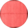 thumbnail image 1 of Ahgly Company Indoor Round Abstract Red Modern Area Rugs, 3' Round, 1 of 4