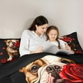 thumbnail image 5 of Homewish Dalmatian Twin Comforter, Red Rose Heart 2-Piece Breathable Home Decor, 5 of 8