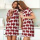 thumbnail image 4 of Disketp Cute Red Crab para Camisón Corto de Manga Corta para Mujeres, Camisón Cómodo con Escote Redondo, Bonito y Confortable, 4 of 6