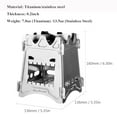 thumbnail image 6 of Ultralight Wood Burning Stove Portable Backpacking Stove Titanium Multi-Fuels Outdoor Camping Stove (Stainless Steel), 6 of 7