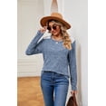 thumbnail image 5 of PTHTECHUS Womens Long Sleeve Shirts Lace Patch Color Block Shirts Crew Neck Casual Fall Long Sleeve Sweatshirts Tunic Tops Lightweight Pullover, 5 of 7