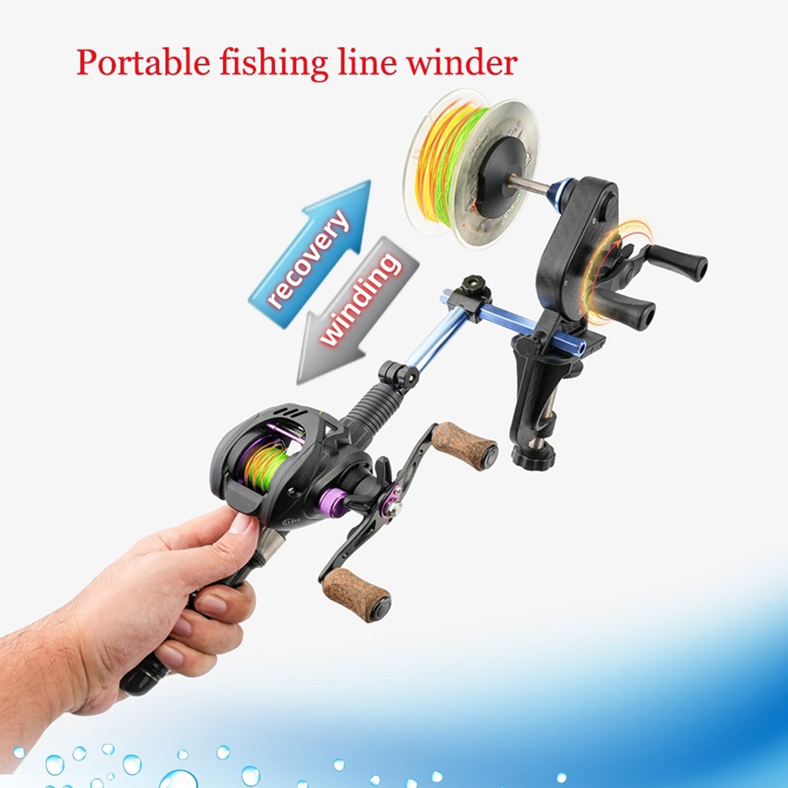 Efficient Fishing Line Spoolers Reel Line Spoolers Line Winders Fishing Tool for Various Fishing Environment