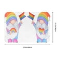 thumbnail image 3 of Fotbe Extra Durable Door Mat - Dirt Trapping Outdoor Welcome Mats - Non-Slip Outdoor Door Mats - Low Profile Front Door Mat - Indoor (16" x 24", LGBT Gnomes ), 3 of 9