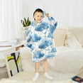 thumbnail image 6 of Dailycode Wearable Blanket Hoodie Oversized Sherpa Flannel Blankets with Pocket for 3-14 Year Old Butterflies and Cloud, 6 of 7