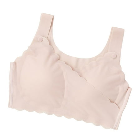 

Women Front Opening Buckle Soft U Shape Seamless Nursing Bra Breast Feeding