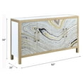 thumbnail image 5 of ACME Olisa Rectangular Console Table in Stone Grain, White and Gold, 5 of 5