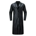 thumbnail image 5 of Wangmeiwg Mens Sweatshirts Men's Anoraks - Long Cardigan Coat Button Solid Color Jacket Windbreaker Warm Long Sleeve Fashion Outerwear M Black, 5 of 6