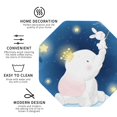 thumbnail image 4 of Kll Octagon Drink Coasters Set Of 4,Pu Leather Absorbent Coasters Set Decorative Coffee Cup Coasters Housewarming Gift For Home Decor-Cute Elephant Sitting In The Moon With Little Bunny, 4 of 9