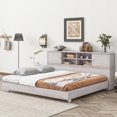thumbnail image 3 of DeeHome Full Size Daybed Frame with Storage Bookcases,White Oak, 3 of 9