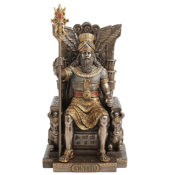 Veronese Design 9 7/8 Inch Enlil The Mesopotamian God of Air Cold Cast Resin Bronze Finish Statue Home Decor