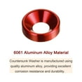 thumbnail image 4 of Unique Bargains Lot de 30 Rondelles de Comptoir M5 en Alliage d'Aluminium Anodisé, Rouge, 4 of 4
