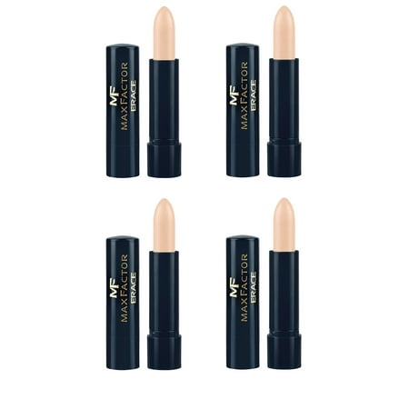 Max Factor Erace Cover up Concealer Stick Fair 02 (4 Pack) + Facial Hair Remover