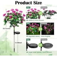 thumbnail image 3 of Memorial Garden Bloom Lights - Solar Powered Outdoor LED Flower Stake Lights, Auto On/Off Waterproof Landscape Lighting, Floral Decor for Grave Site, Yard, Patio, 3 of 9