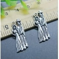 thumbnail image 3 of U8MO 6~50pc Retro Wedding Couple Alloy Charms Pendant Jewelry Making DIY 27*11mm-50pcs, 3 of 8