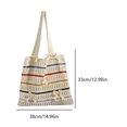 thumbnail image 2 of Bolso de hombro de punto para mujer bolso de mano lindo con rayas coloridas bolso de playa bolso Hobo, 2 of 9