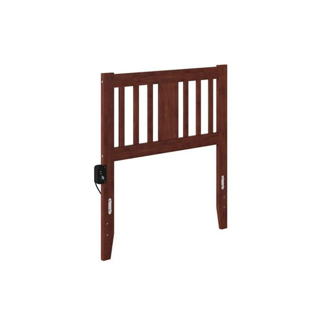 Atlantic Furniture AG8900024 Tahoe Tête de Lit Simple avec Chargeur Turbo USB, Noyer