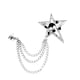 thumbnail image 2 of Blusa Elegante Hugo Camisa Cuello Punta Broche Pin Solapa Cadena Borla Clip Plata Broche de cadena colgante, 2 of 10