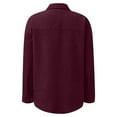 thumbnail image 6 of Womens Button Down Shirt Corduroy Long Sleeve V-Neck Collared Plain Blouses Oversized Baggy Solid Loose Fit Tops with Pocket, 6 of 6