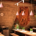 thumbnail image 4 of FSLiving Full Spectrum 10W LED Plant Grow Light H-Type Track Lighting Pendant Restaurant Adjustable Height Hemp Rope Nordic Wood, Perforated Pink for Kitchen Indoor Planting, Customizable, 4 of 9