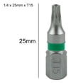 thumbnail image 4 of 4Pcs Magnetic T6-T40 Hex Head Screw Driver Bit 1/4inch Hex Shank 25mm Spanner, 4 of 8