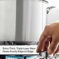 thumbnail image 3 of Olla KitchenAid de acero inoxidable cepillado de 8 litros con tapa, 3 of 9