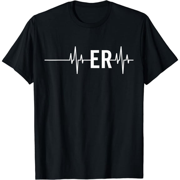 Emergency Medicine Physician Nurse Gift ER Heartbeat T-Shirt