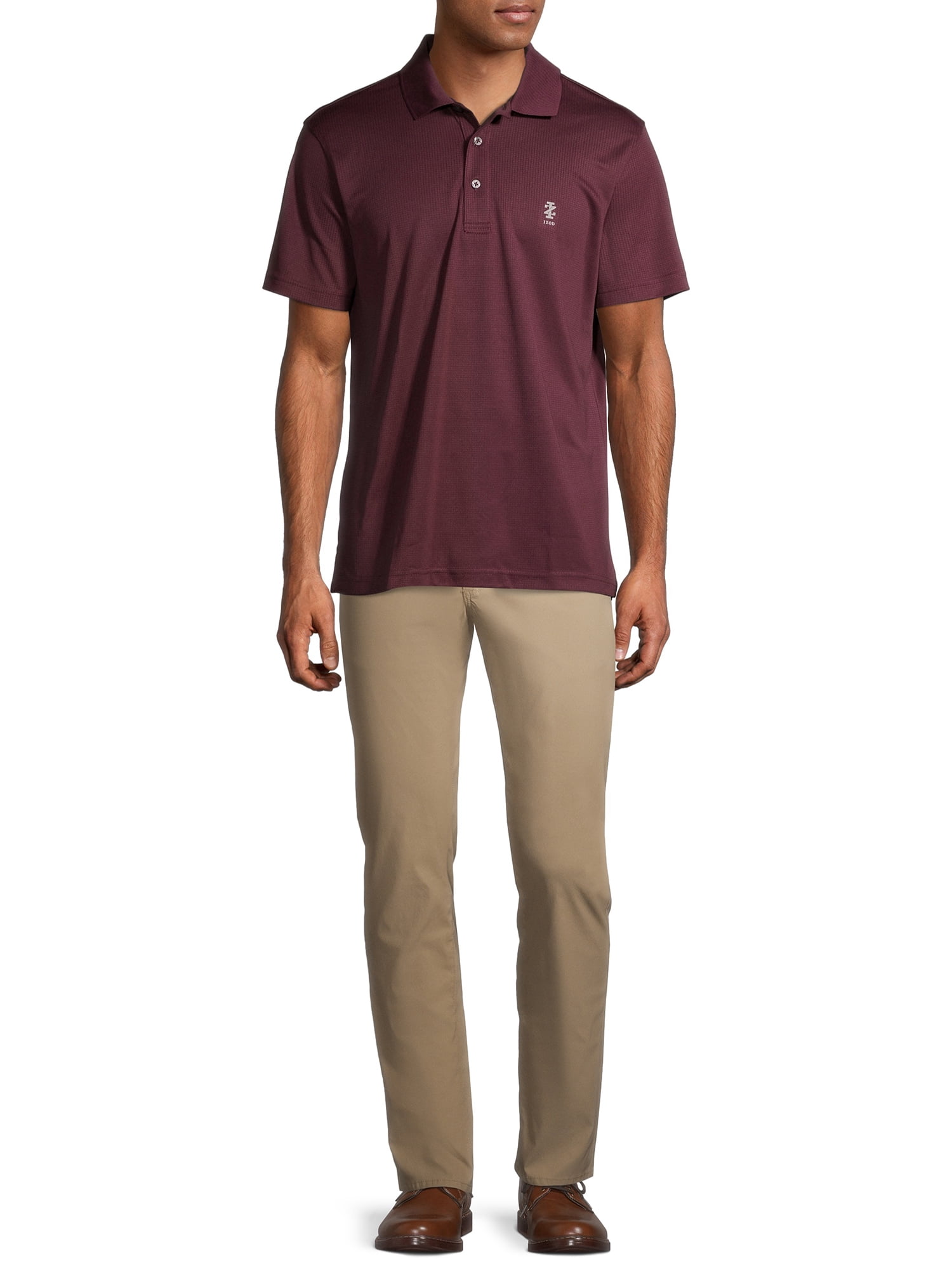 IZOD Men's Golf Comfort Stretch Grid Polo Shirt