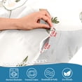 thumbnail image 3 of Yayeee Kitchen Curtains Tier Pair Light Filtering 27"x36" Rod Pocket Short Cafe Window Panel, Beige Rabbits and Carrots, 3 of 7