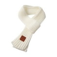 thumbnail image 1 of FOCUSNORM Kids Knitted Scarf Letter Patterns Neckerchief Neck Warmer Shawl, 1 of 7