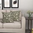 thumbnail image 6 of Dark Sage Green Floral Pillow Covers 18x18 Set of 2 Cream Vintage Flower Block Print Pattern Decorative Throw Pillowcases Outdoor Rustic Farmhouse Square Cushion Cases Decor for Home Couch Sofa Bed, 6 of 7