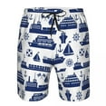 thumbnail image 2 of Men's Beach Short Swim Shorts Ships Boats Marine Surfing Sport Board Shorts Swimwear, 2 of 6