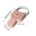 thumbnail image 2 of Peggybuy 150Cm Body Measuring Tape Push Button Retract Retractable Measuring Tape (Pink), 2 of 5