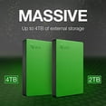 thumbnail image 4 of Seagate STEA2000403 Game Drive 2TB External Hard Drive Portable HDD, Designed for Xbox One, Green, 4 of 5