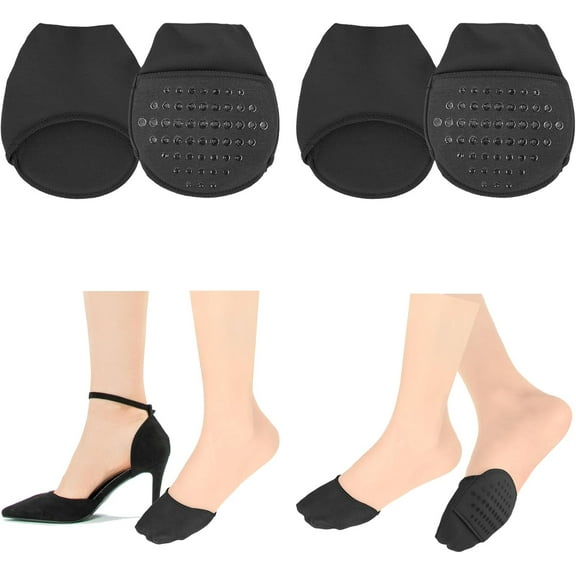 Toe Topper Socks, 3 Pairs No Show Liner Half Socks Non Slip Hidden Toe Covers Socks Seamless Toe Socks