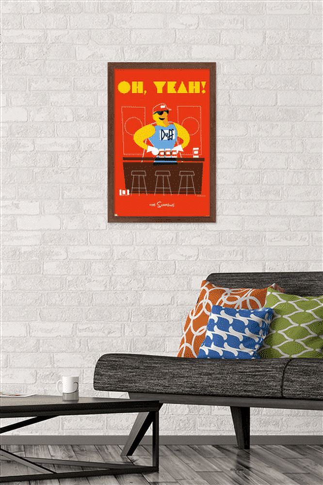 The Simpsons - Duffman Geometric Wall Poster, 14.725" x 22.375", Framed